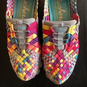 Skechers Memory Foam, Multi-Colored, Woven Shoes